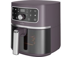 Swiss Haus® AF1805 Airfryer – 4.75L – 1500W – Met Kijkvenster – PFAS-vrij – 8 Programma’s – Digitale Airfryer – Heteluchtfriteuse – Paars
