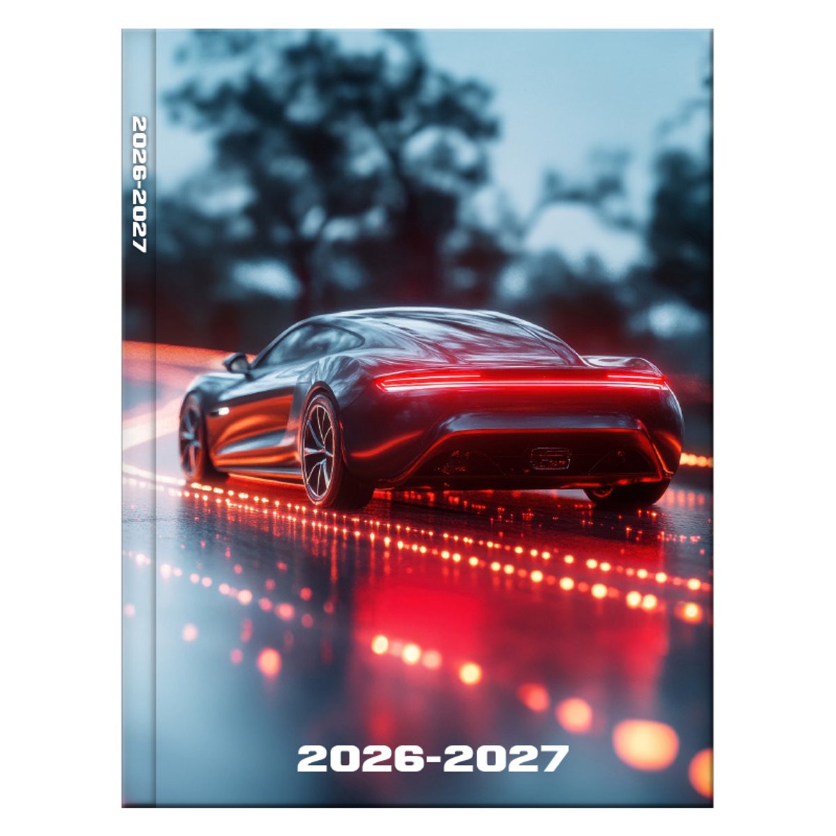 SOHO Agenda - A5 Formaat - 21x14,5cm - Jaar 26/27 - 12 maanden - Augustus t/m Juli - 1 week op 2 pagina's - Harde kaft - Met leeslint - Luxury Car