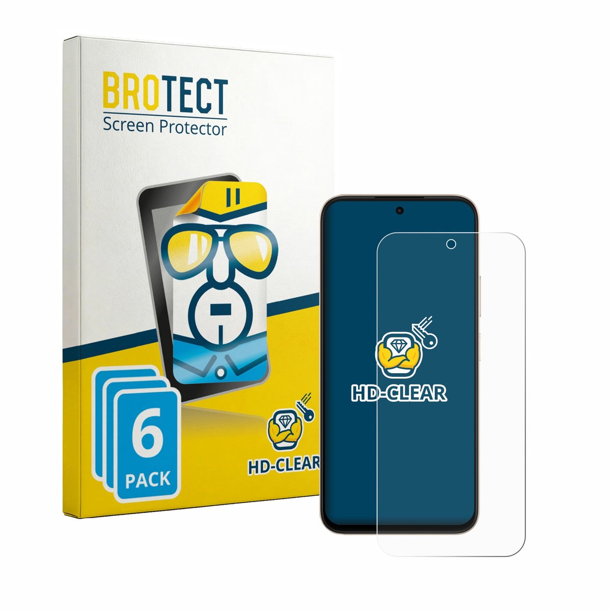 BROTECT - Screenprotector voor Oppo A6 - Folie Beschermfolie transparant 6 Stuks