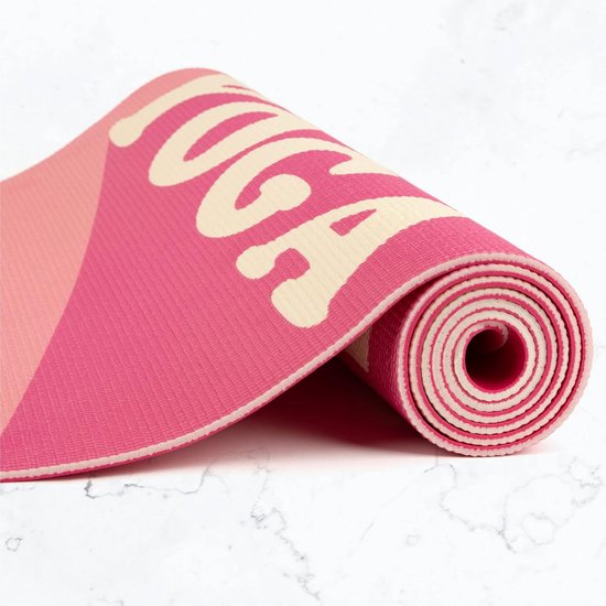 Myga Yogamat - CoppaFeel! oefenmat voor yoga, pilates, gymnastiek en fitness - antislip multifunctionele mat voor borstkanker liefdadigheid met draagriem - 183 cm x 61 cm x 6 mm - deze borsten van Myga — afbeelding 4