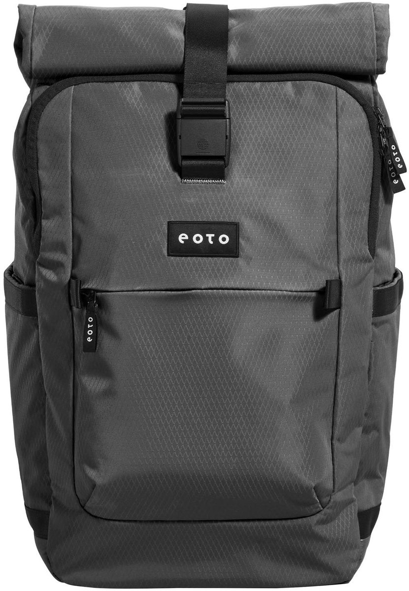 eoto laptop rugzak rugzak met laptopvak Tall41 Rolltop Backpack 41L Stone Grey grijs