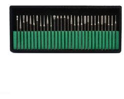 30-Piece Diamond Coated Drill Bit Set for Dremel Tools, Suitable for Jewellery and DIY with Precise Tips for Beads, Pendants and Small Stones (3 Handle Set)