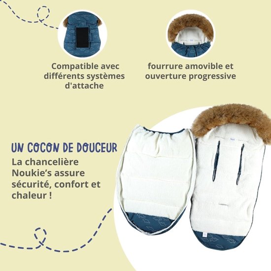 Universele Voetenzak - Babyzak Kinderwagen - Warm Blijven Wandelen - Waterafstotend Zeildoek - 6-36 maanden - Blauw — afbeelding 2
