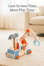 The bloei Houten Ingenieursvoertuigen Set – STEM Speelgoed – Ontwikkelt Technisch Inzicht, Motoriek & Creativiteit