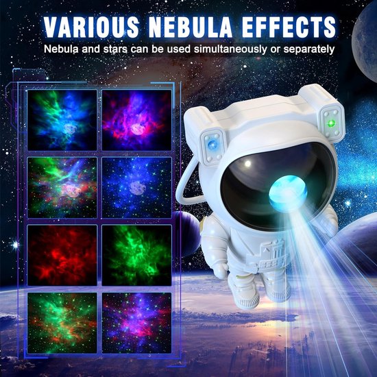 Astronaut Projector Lamp - Sterrenhemel Nachtlampje - Sfeervolle Kamer Decoratie - Magnetisch Verstelbare Kop - 1 Watt - Groen — afbeelding 2
