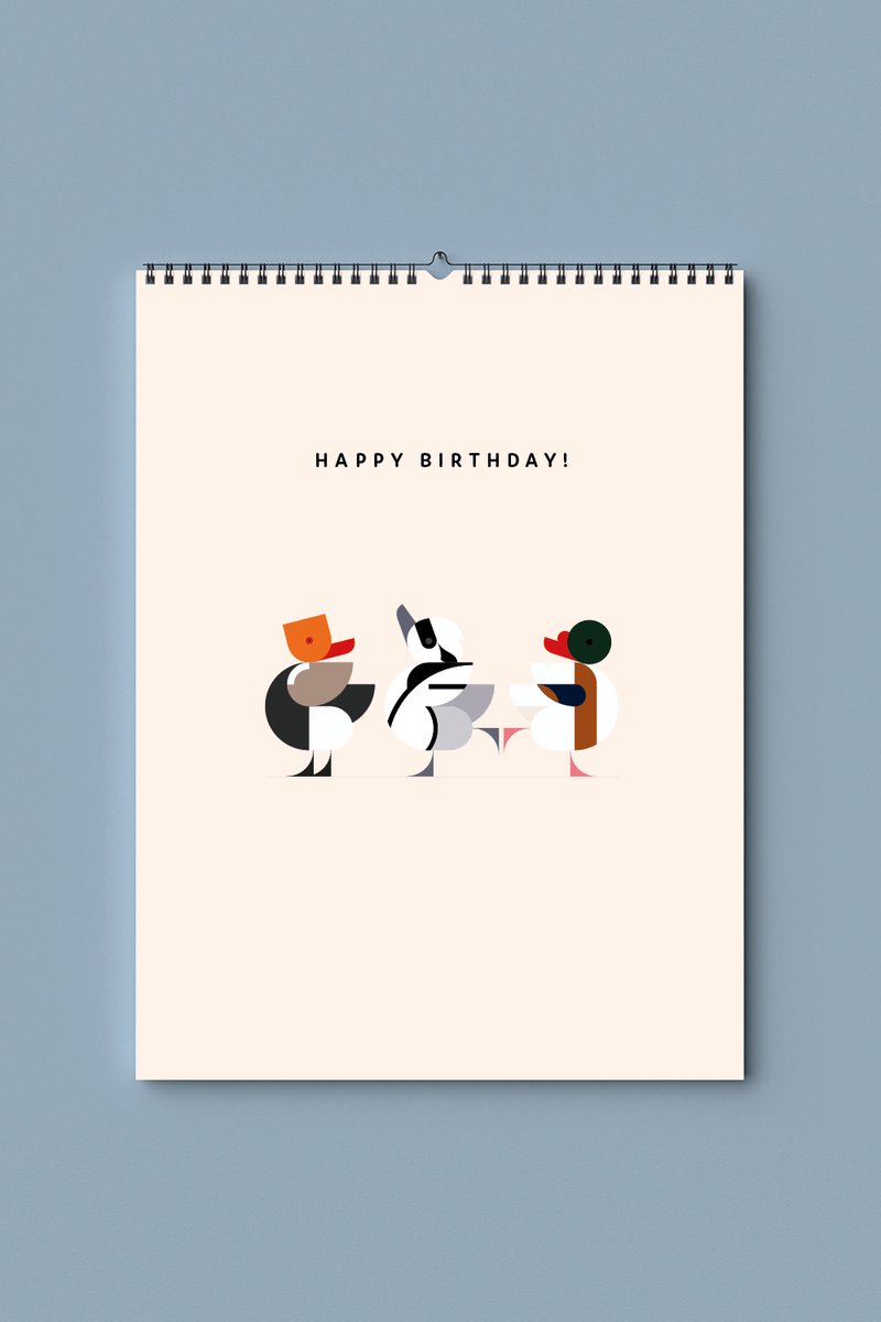 Eendje Calendar - Birthday calendar with ducks - Every month you will see a new duck