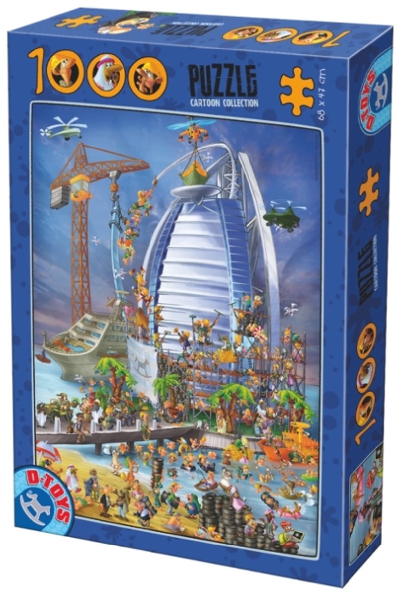 Cartoon Burj Al Arab Puzzel 1000 Stukjes