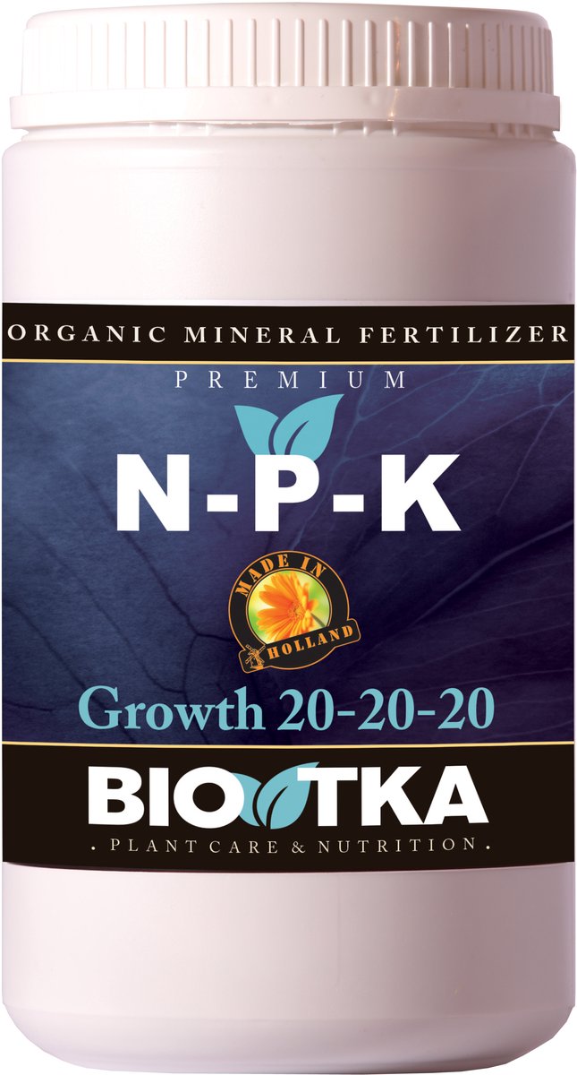 BioTka Microgranulaat NPK 20-20-20 Groeifase 1 kg. Granulaat meststof voor Kamerplanten & Tuin - Plantenvoeding - Kamerplanten voeding - Moestuin voeding - Groei meststof - Groeivoeding - Biologische Plantenvoeding - Snelle Groei & Sterke Wortels