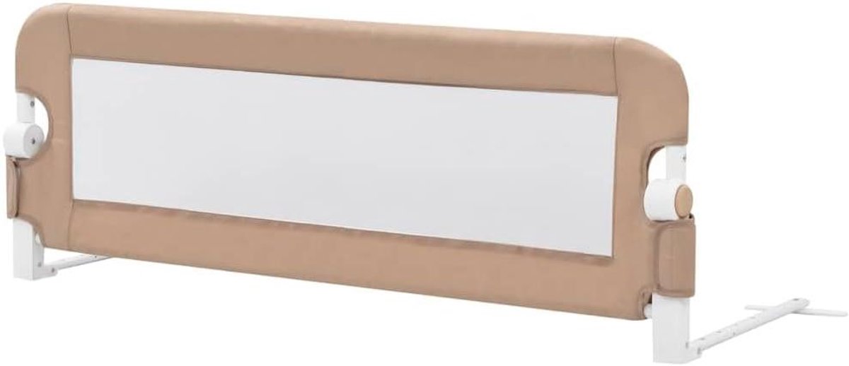 Bedhek Peuter - Bedhekje Kinderen - Veilig Slapen - Inklapbaar Ontwerp - 120 x 42 cm - Taupe