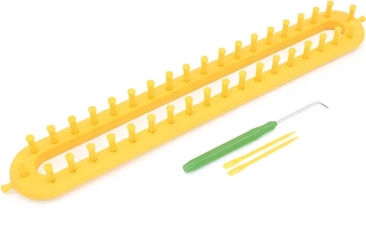 Breimachine Set - Breiring Set - DIY Kleding Maken - Niet-verwijderbare haringen - 36 cm - Geel