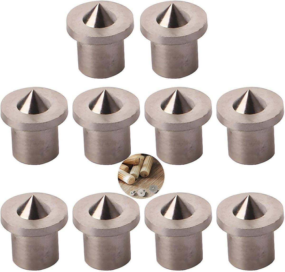Cosensi - Dowel Woodworking Tool - Precisie Point Marker - 10 Stuks - 5mm - Houtbewerking - Perfecte Uitlijning - Voor Doe-Het-Zelf Klussen