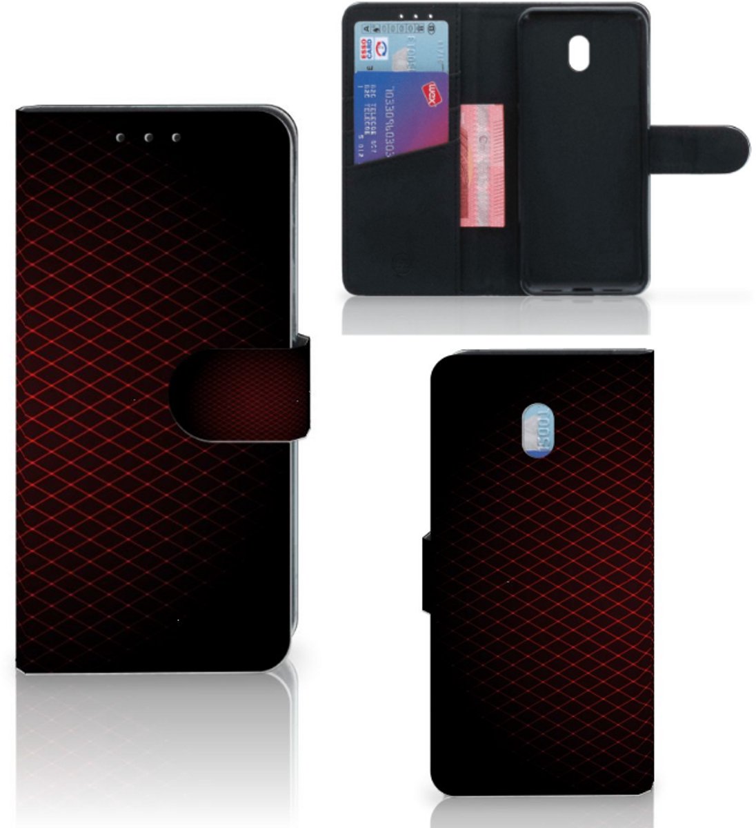 Xiaomi Redmi 8A Telefoon Hoesje Geruit Rood