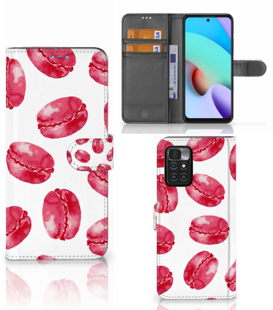 Xiaomi Redmi 10 Book Cover Pink Macarons