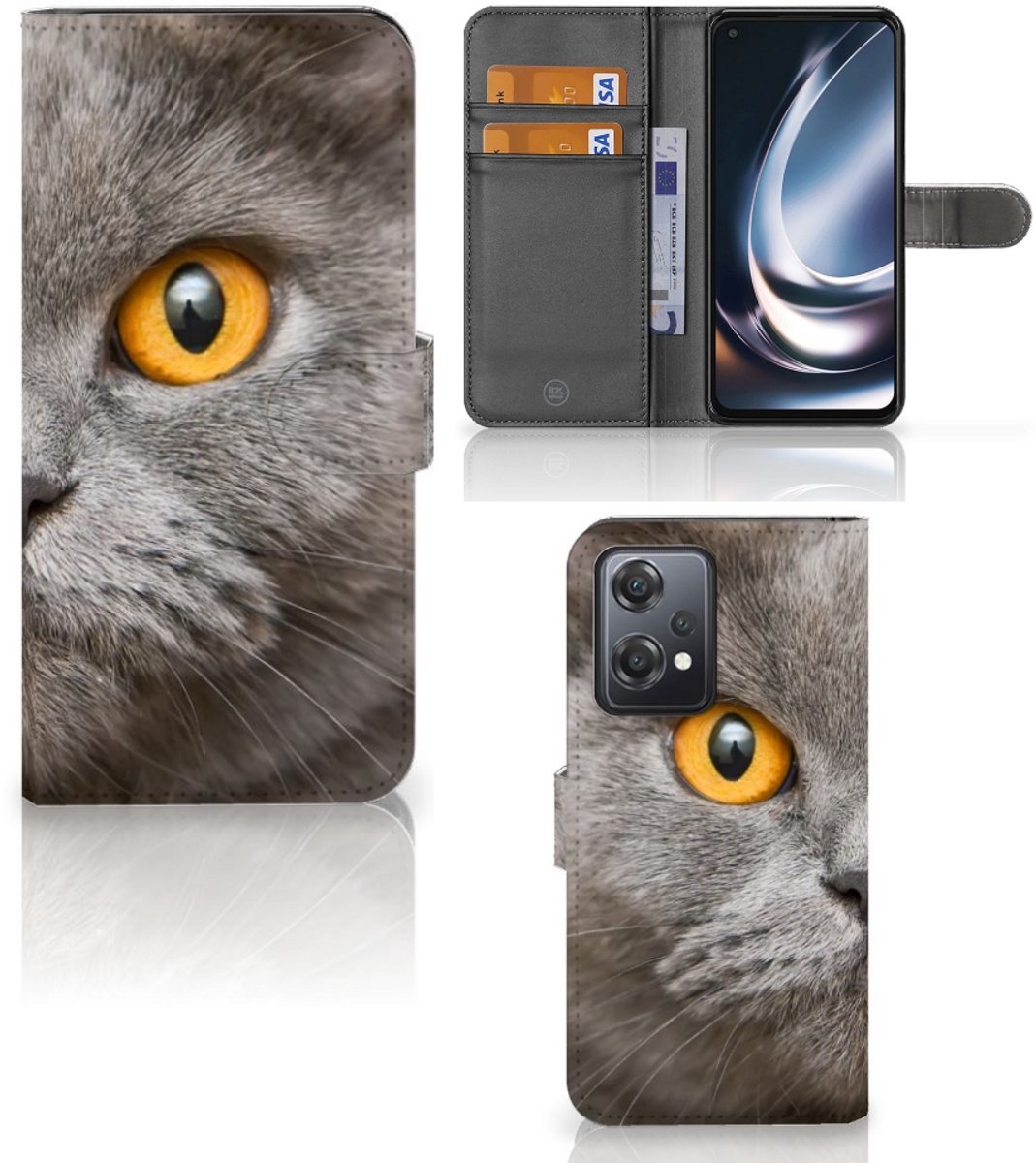 Telefoonhoesje met Pasjes OnePlus Nord CE 2 Lite Britse Korthaar