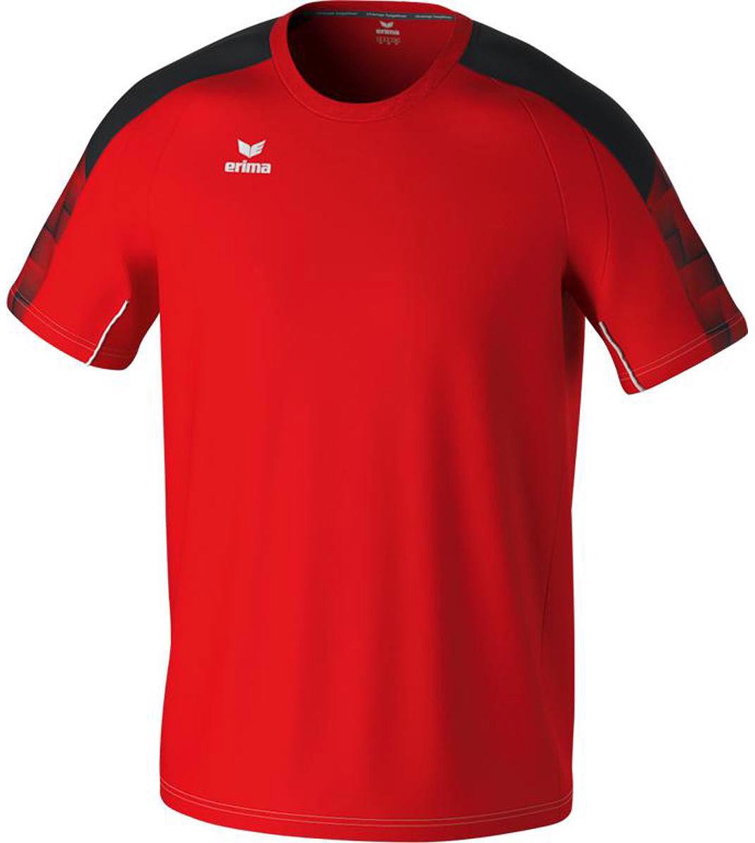 Erima Evo Star T-Shirt Kinderen - Rood / Zwart | Maat: 140