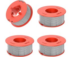4 stuks – geschikt voor Bosch F016800175 spoelen – grastrimmer spoel – vervangende trimmerdraad, diameter 1,6 mm, lengte 8 m – geschikt voor BOSCH F016800175 spoeldraad - onderdelen voor grasmaaiers