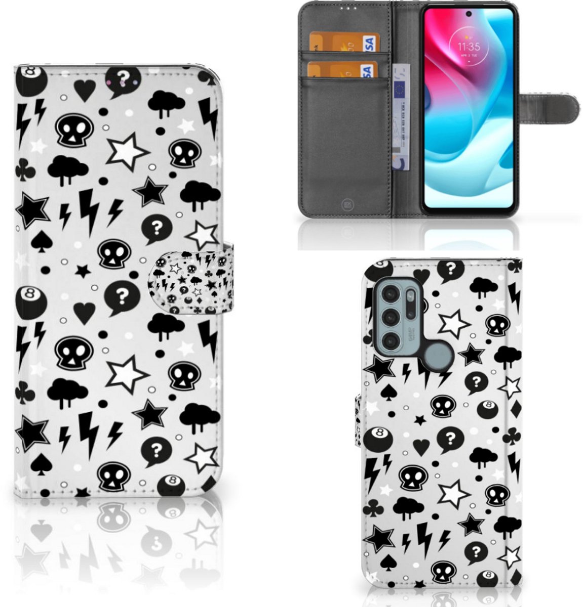 Telefoonhoesje met Naam Motorola Moto G60s Silver Punk