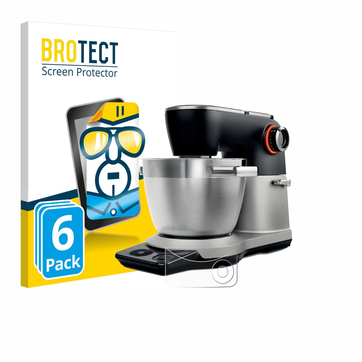 BROTECT - Screenprotector voor Bosch MUMS8ZS18 - Folie Beschermfolie transparant 6 Stuks