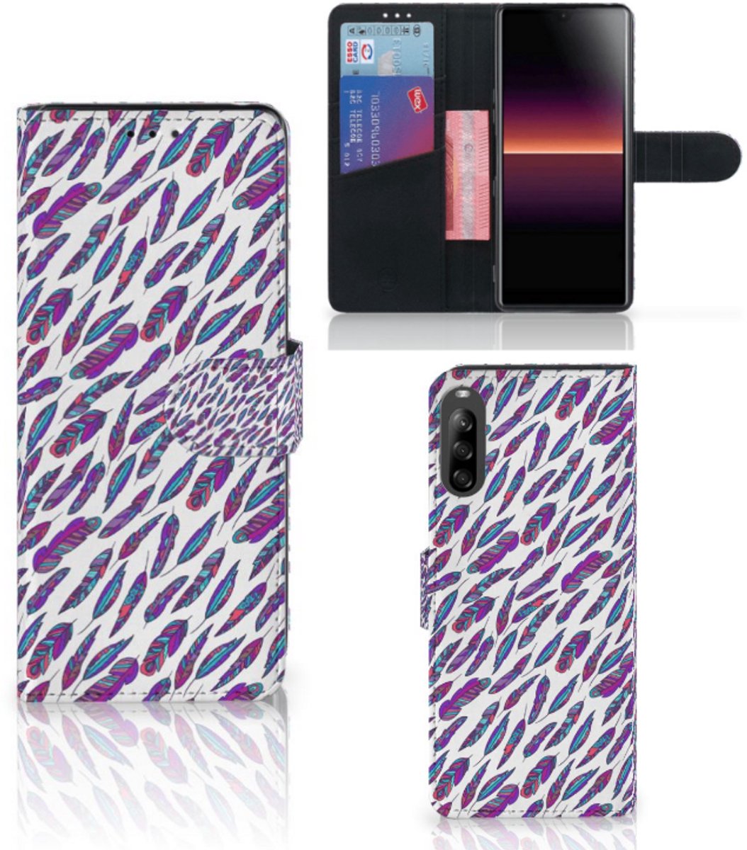Sony Xperia L4 Telefoon Hoesje Feathers Color