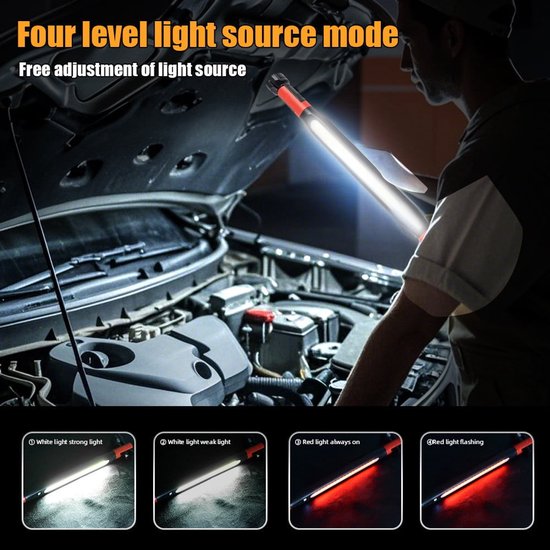 Magnetische werklamp, werklamp voor onder de motorkap, accessoirestrip voor huishoudelijke verlichting, oplaadbare LED-werklamp, mechanische motorkapverlichting, Geschikt Geschikt monteurs/autoreparatie/garages. van Merkloos — afbeelding 4