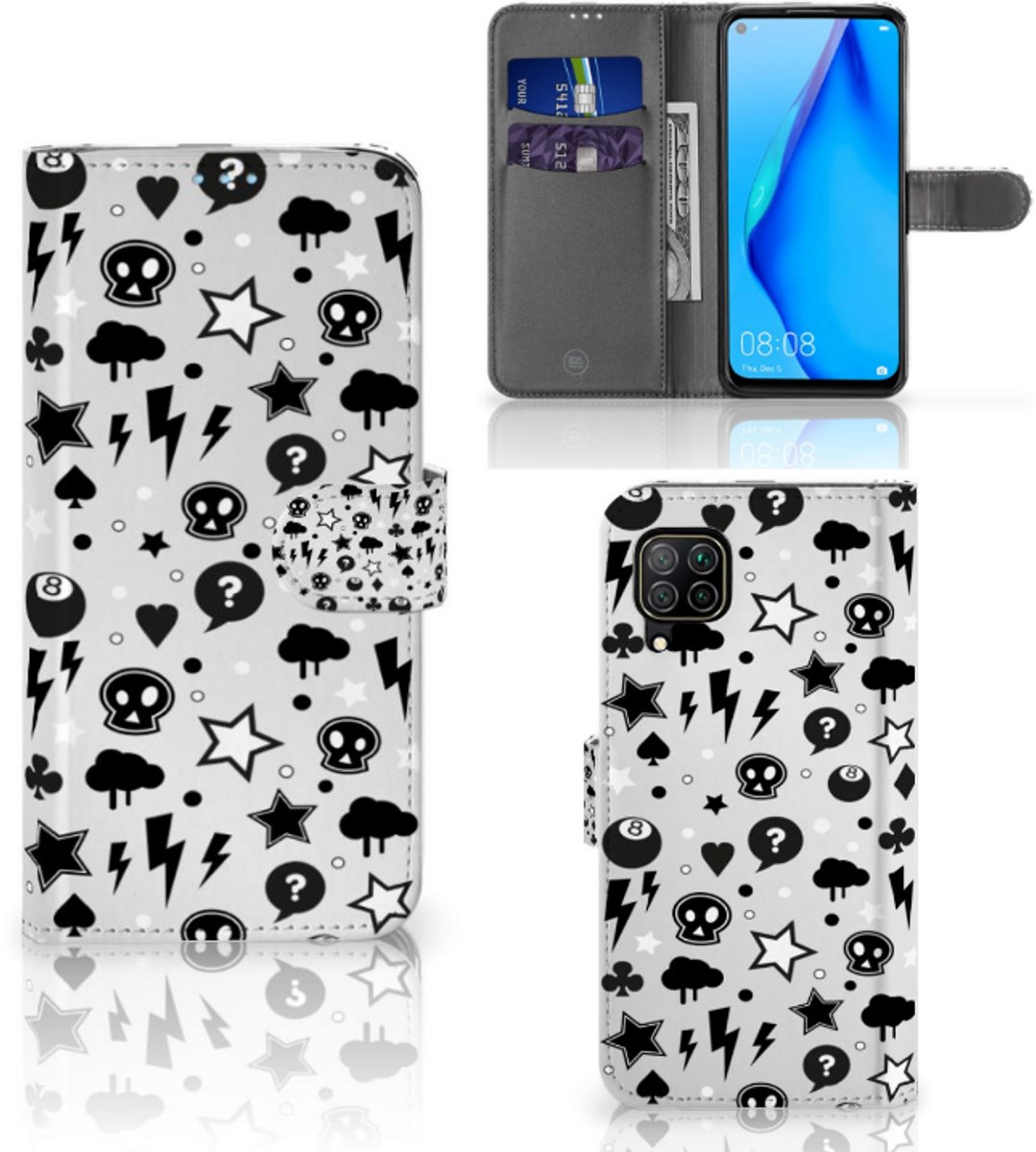 Telefoonhoesje met Naam Huawei P40 Lite Silver Punk