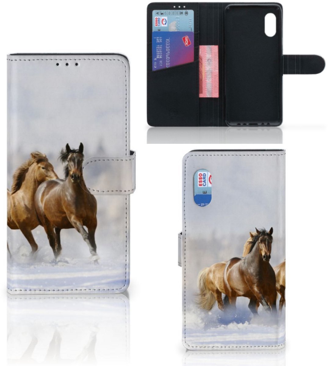 Samsung Xcover Pro Telefoonhoesje met Pasjes Paarden