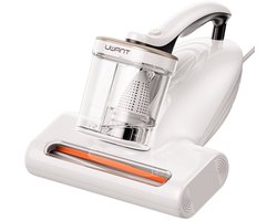 Uwant UV-stofzuiger voor matrassen, 13 kPa zuigkracht, metalen rollers, 253,7 nm UV-C UV-lamp, 36.000 toeren per minuut, 65 °C verwarming, HEPA-filter en ultrasone matrasstofzuiger, geschikt voor banken, kussens, spreien, enz