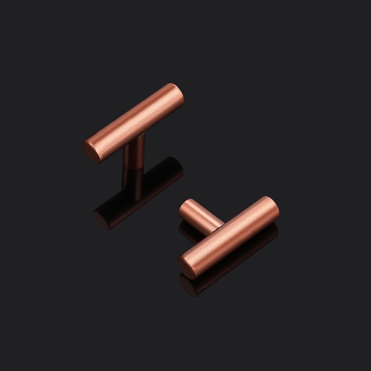 CE Serie - T-vormige Meubelgreep - Miedziany - Staal - Moderne Stijl