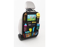 Autostoel organizer – Luxe – Met tablethouder – Voor baby en kinderen – Zwart – 41 x 61 cm