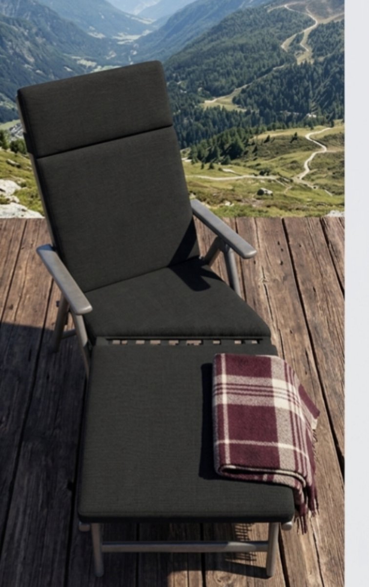 Ligstoel Opvouwbaar 183x61x39 cm met 6 cm Dik Kussen en Afneembaar Hoofdkussen – Verstelbare Zonneligstoel tot 150 kg – Comfortabel Ademend Ligbed voor Tuin, Balkon, Strand en Camping – Zandbeige – Urbanhome