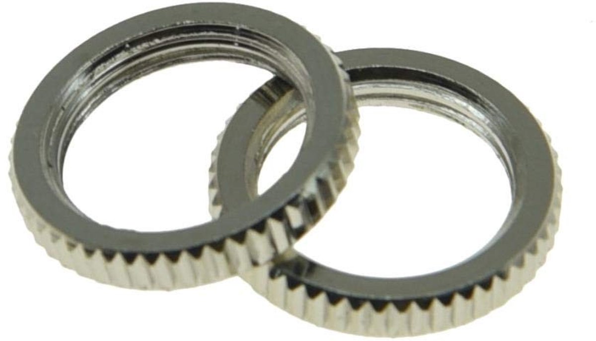 Set van 2 Fijn geknurlde gitaar toggle switch moeren 15/32 inch voor USA schakelaars - Versterk je geluid met kwaliteitsaccessoires