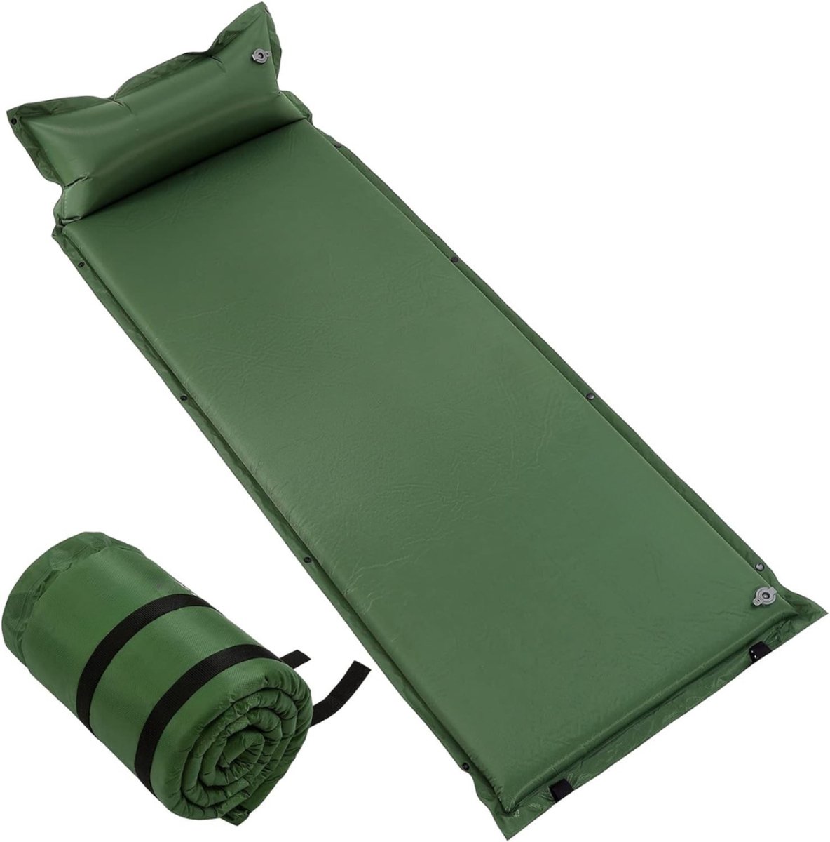 Camping Matras - Opvouwbaar Matras - Vouwmatras - Camping Matje - Slaapmat - Logeer Matras - Luchtmatras - Kampeer Matras - Camping Bedje - Polyester - Tot 300 kg - 190 x 60 x 3.8 cm - Groen - van Imperatoris