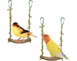Vogel Schommel - Vogel Speelgoed - Papegaai speelgoed - vogelkooi papegaaienschommel - 20×18cm - Vogelkooi Decoratie - voor alle kleine en middelgrote vogels, papegaaien