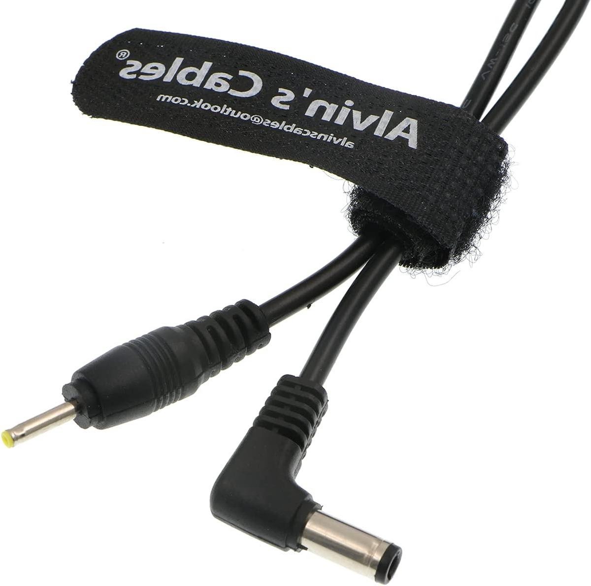 Voedingskabel Camera - DC Kabel Camera - Camera Voeden - Rechthoekige Connector - 30 cm - Zwart