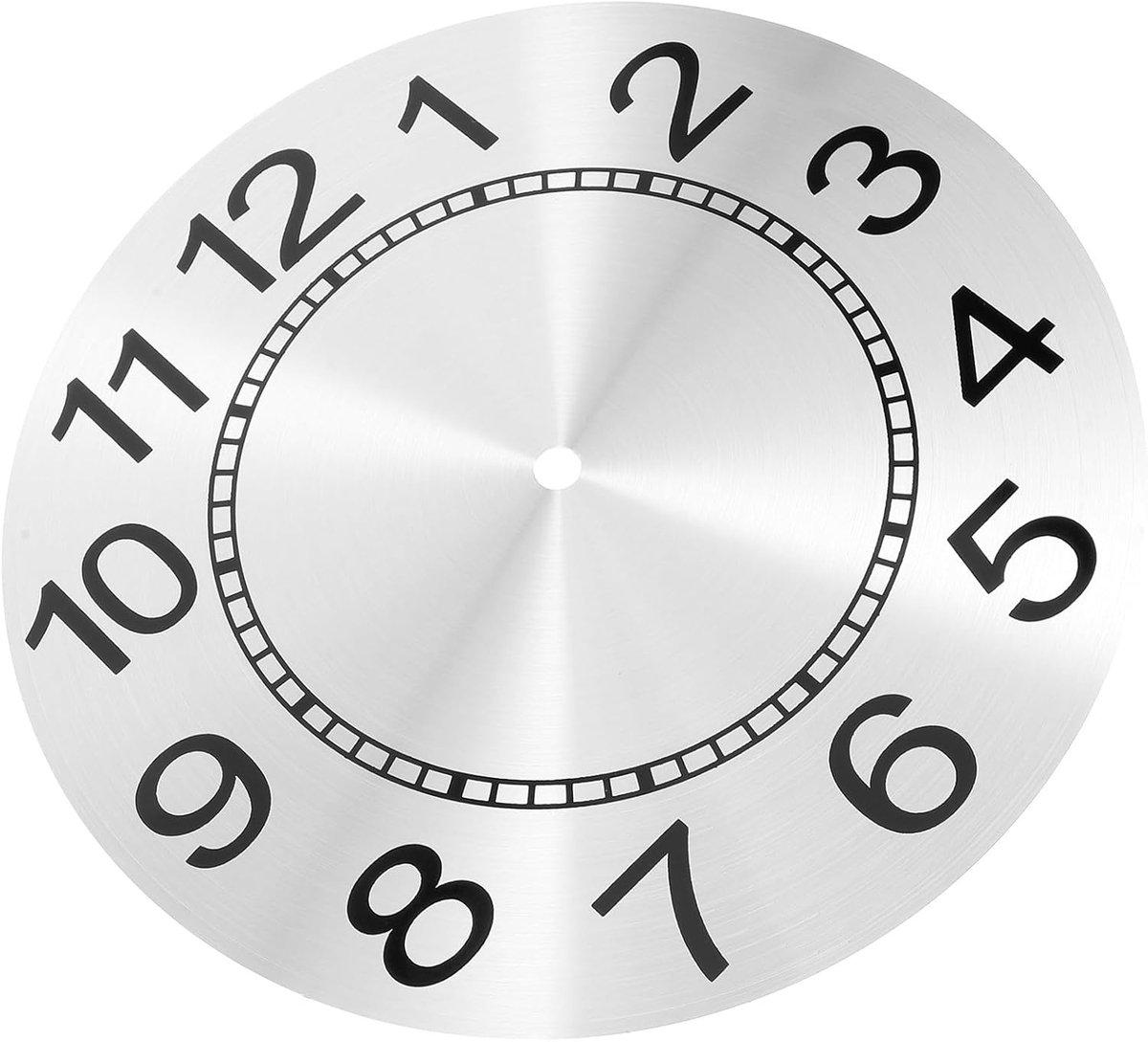 Klok Wijzerplaat Vervanging - Moderne Metalen Plaat - DIY Klok Maken - Duurzaam Aluminium Materiaal - 218 cm Diameter - Zilver