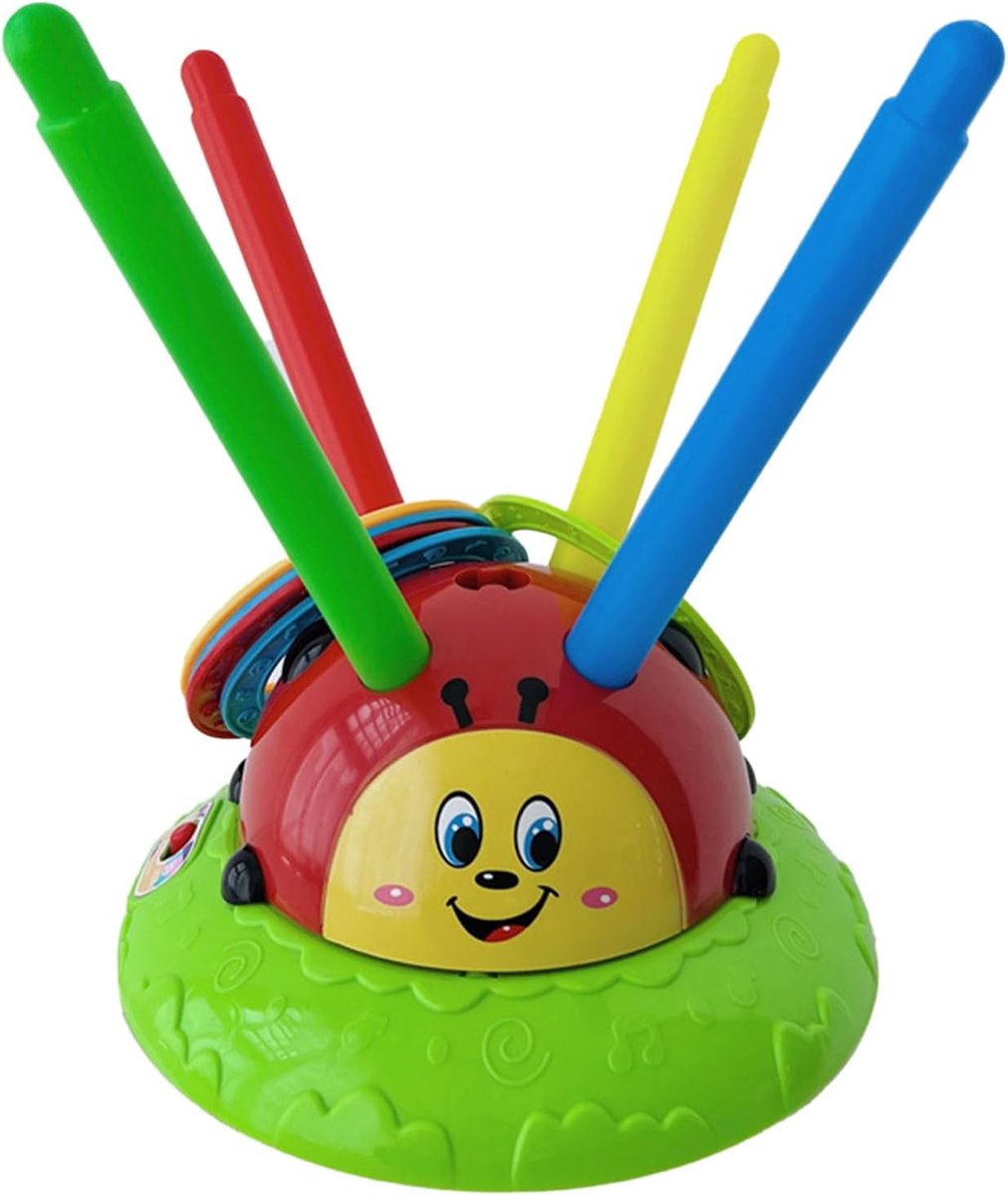 Lieveheersbeestje Springspel - Gooispel peuters - Binnen en buiten - 2-in-1 activiteitenspeelgoed - 27 x 245 x 13 cm - A