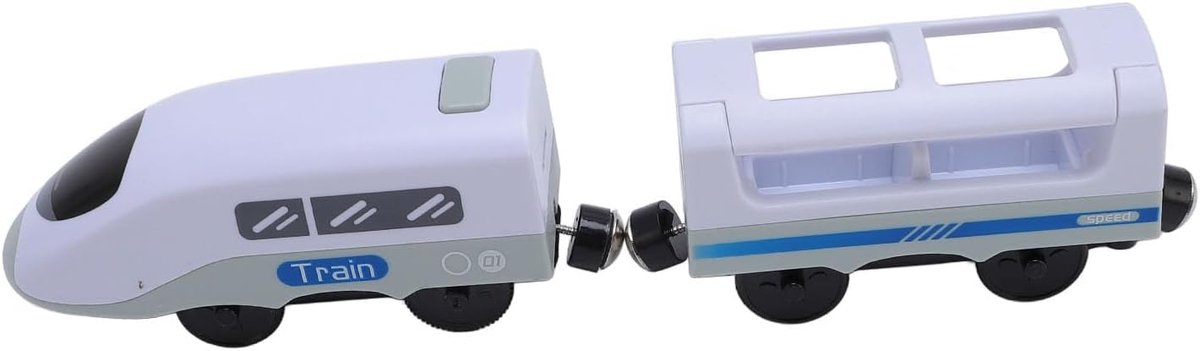 Elektrische Treinset - Speelgoed Trein - Kinderspel - Stabiel en Veilig - 12.98 x 11 x 3.99 cm - Blauw Wit