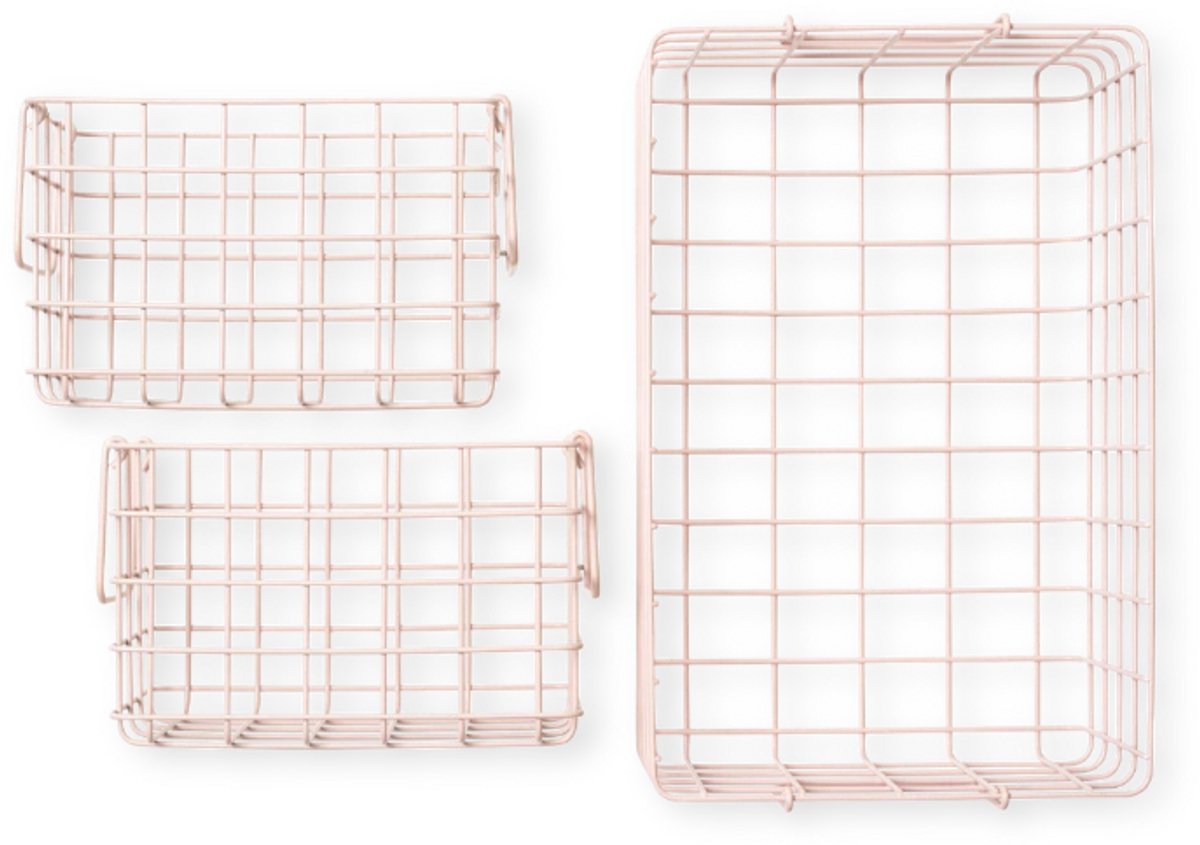 Mustard - Baskets - Manden - Set van 3 - Blush