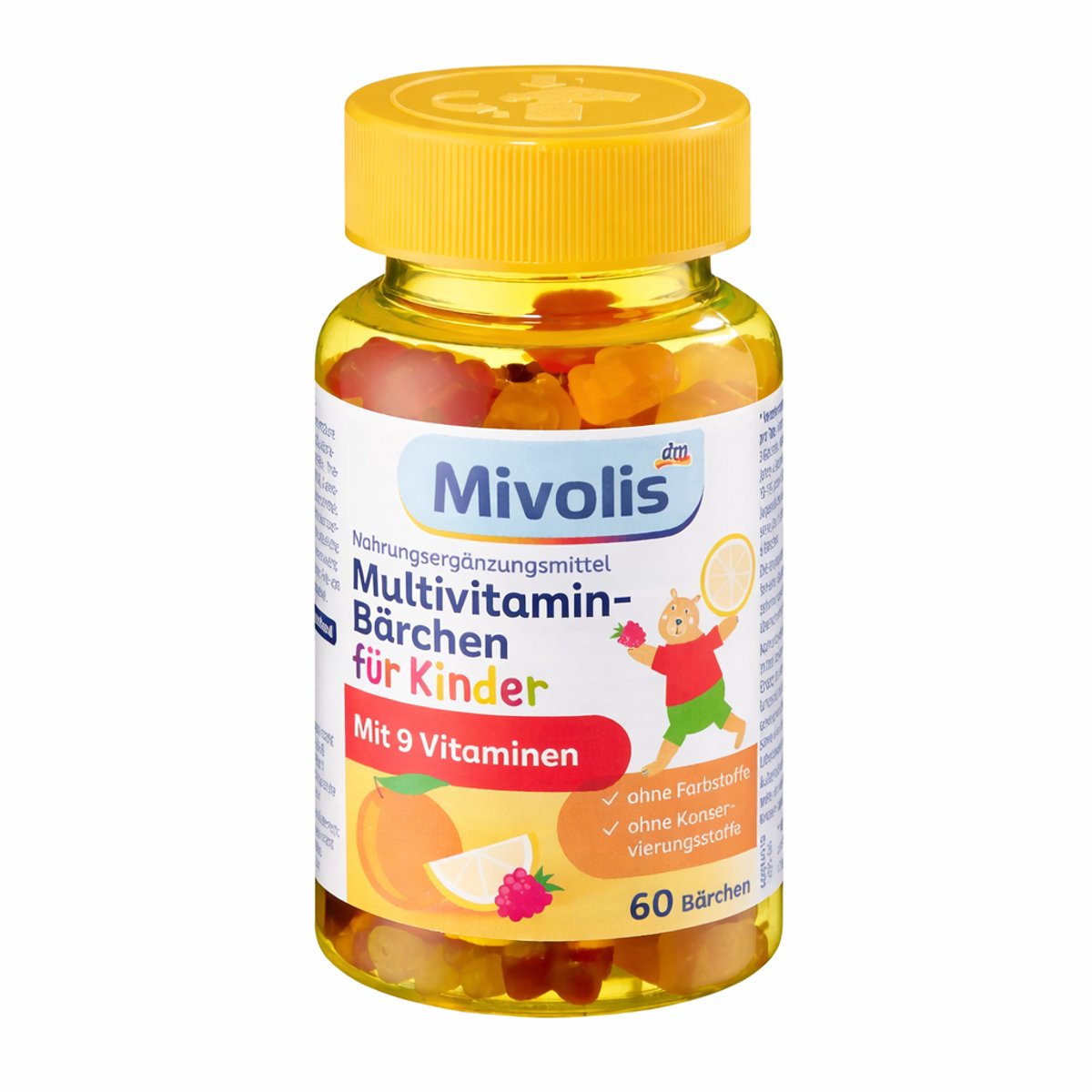 Multivitamine Gummies Beertjes voor Kinderen Mivolis 60 stuks, 120 g