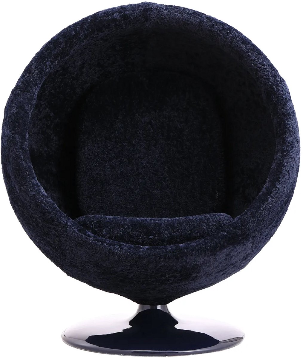 OHNO - Bolton Lounge Stoel -Donkerblauw - Zachte zitting - Egg Look a Like