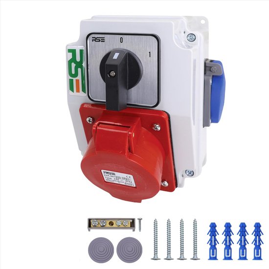 Bouwstroomverdeler CEE Wandmontage 16A 5P 230V Kranenblok | bol