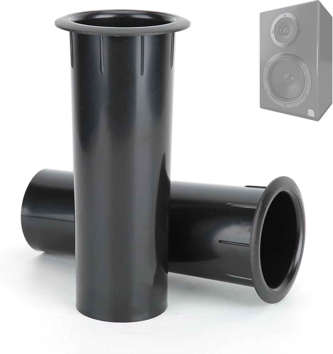 Speaker Poort Buizen - Basreflex Buizen - Luidspreker Verbetering - Verbeterde Luchtstroom - 50mm Opening - Zwart