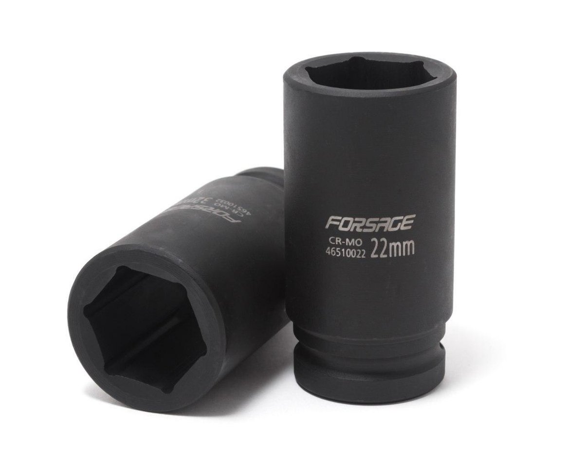 Forsage - Diepe Dopsleutel - 3-4" 22 mm - CrMo Staal - Zeskant