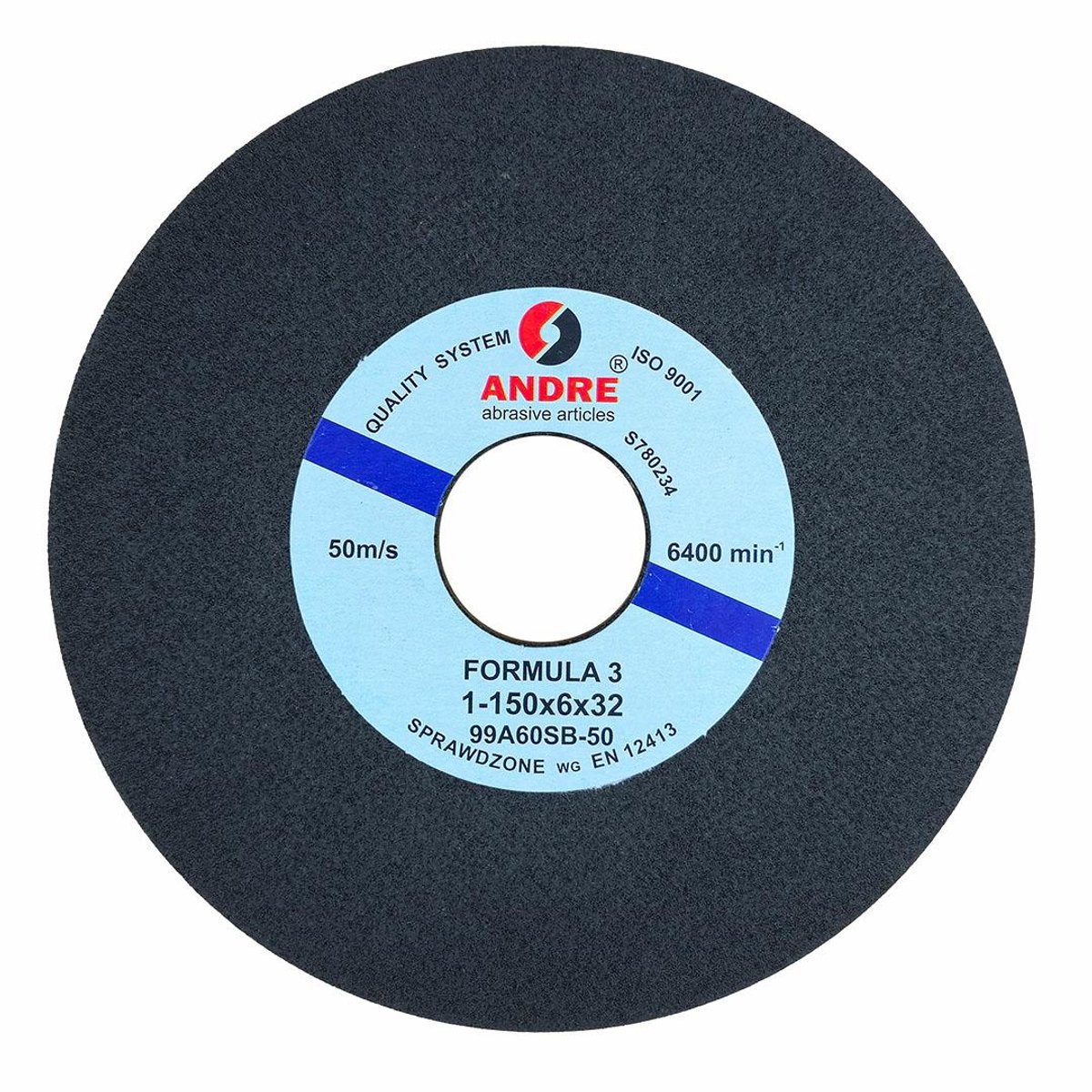 Andre - Serie FORMULA 3 - Slijpsteen - 150x6x32mm - Witte Edelkorund