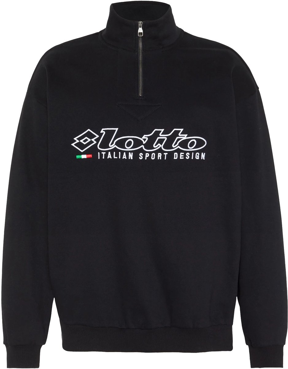 Lotto herensweatshirt met lange mouwen 1325015 Training Troyer Loose Fit Zwart