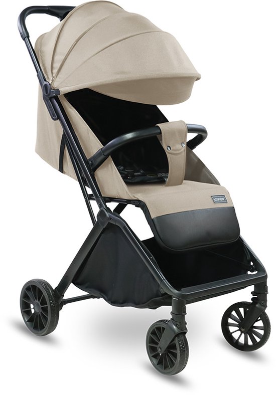 LUVION® Oslo Buggy - Plooibuggy lichtgewicht inklapbaar - Beige - Inclusief Travel Bag