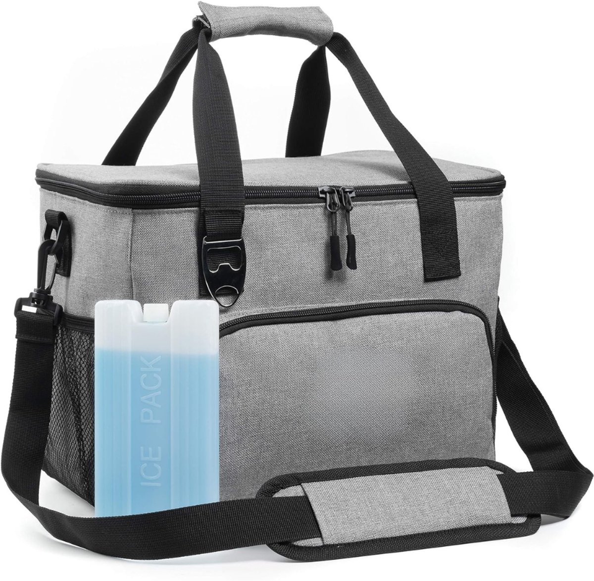 Picknicktas met Geïntegreerde Flesopener - Picknickmand - Lunchtas - Lunch Bag - Koeltas - Koelrugtas - Koelrugzak - Cooler Bag - Thermotas - PEVA - 20L - Grijs - van Imperatoris