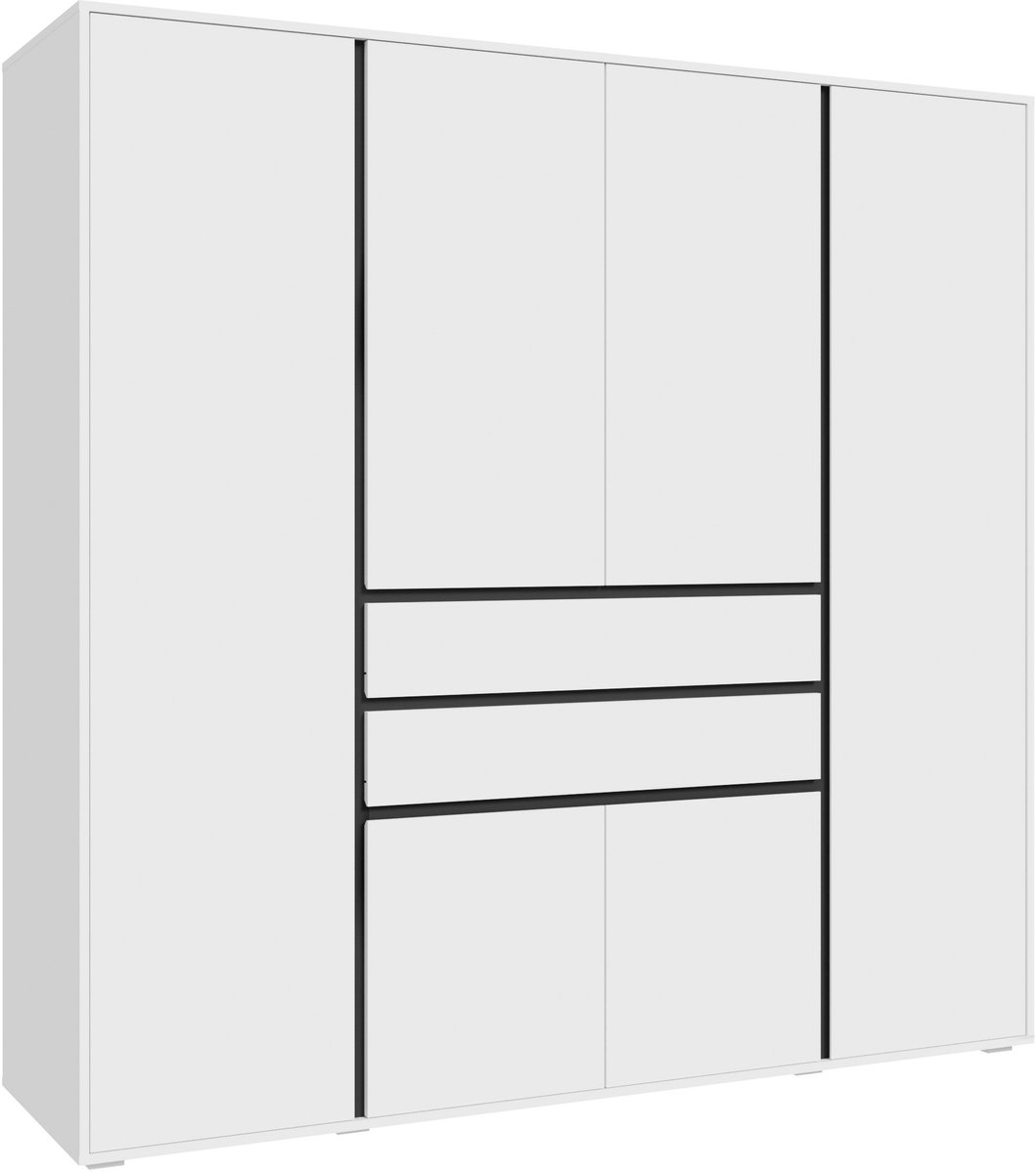Xonox.Home Kledingkast met 4 deuren Falun wit B/H/D: 197x194x56 cm