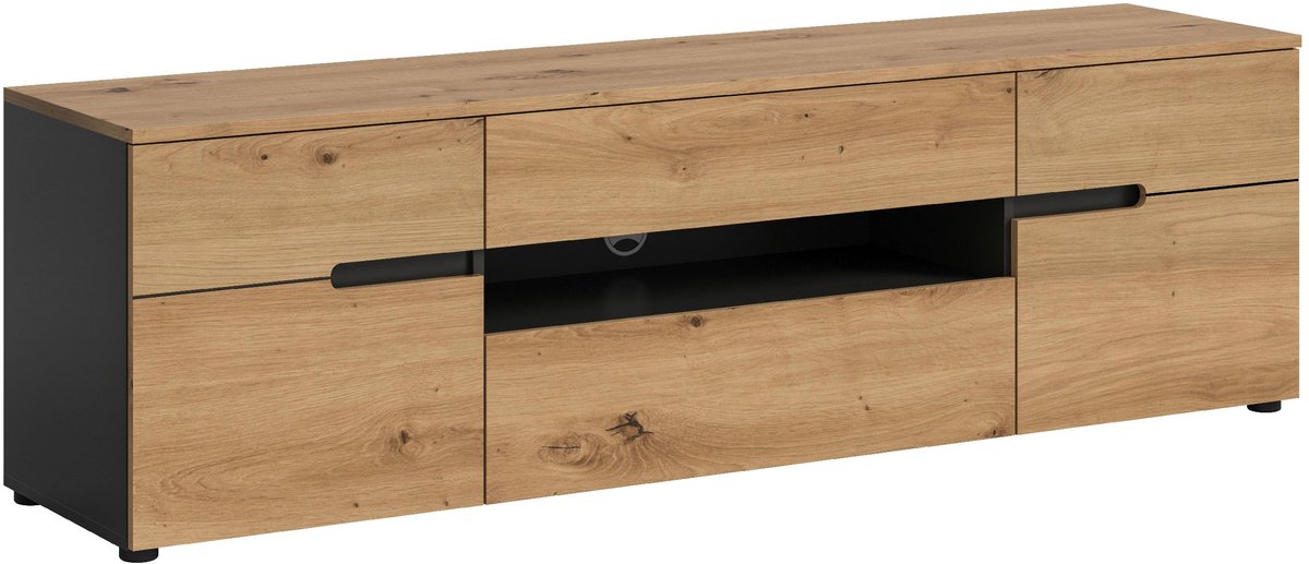 Xonox.Home Canu TV-meubel (B/H/D: 55x184x44 cm) in Artisan-imitatie Eik