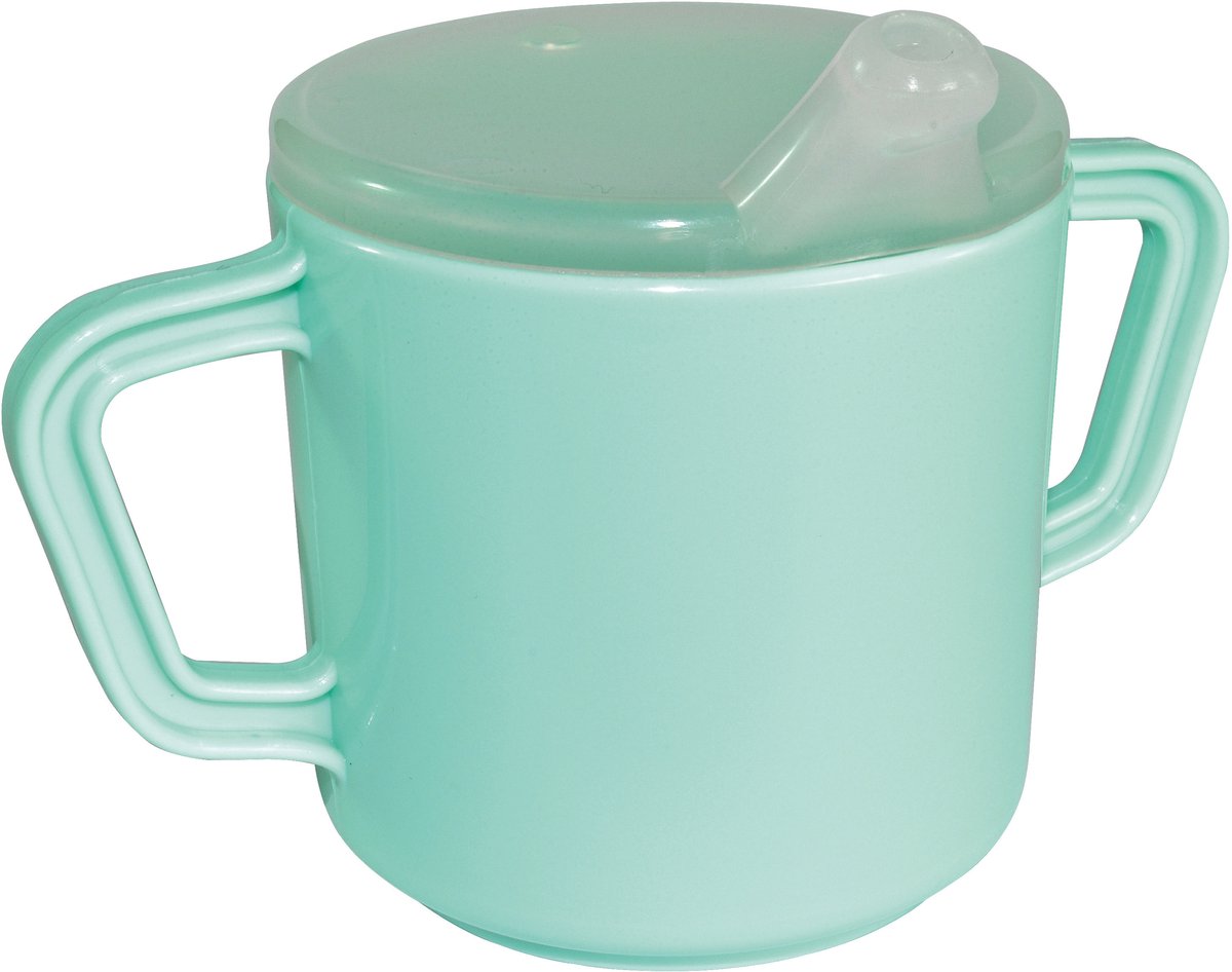 Sundo Sundo Drinkbeker met 2 handgrepen - Pastelgroen hulpmiddel bij drinken - Groen